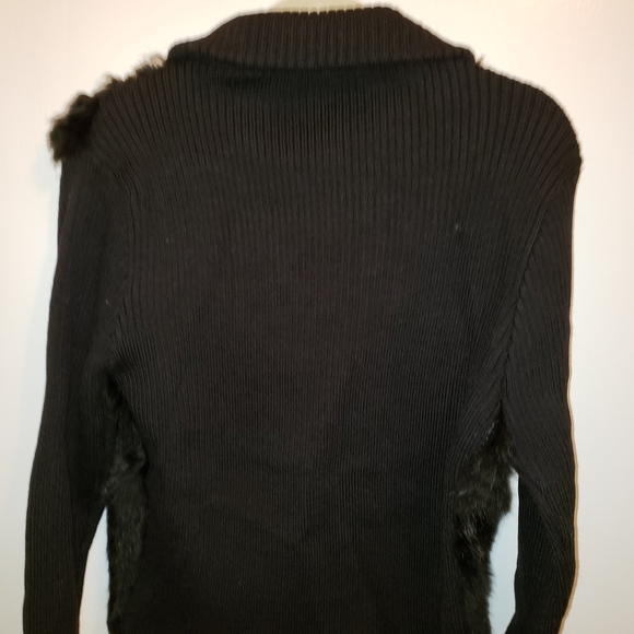 Black rabbit fur/wool jacket - Picture 1 of 3